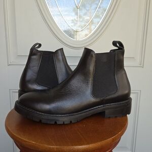 Steve Madden Leopold Ankle Booties Black Leather